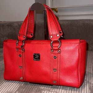 MCM Red Satchel COA INCLUDED